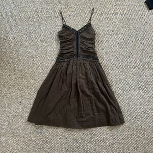 Theory olive green dress